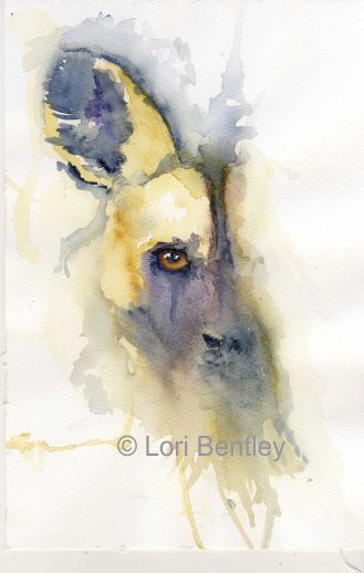 329x518 Wild Dog Art - Wild Dog Painting