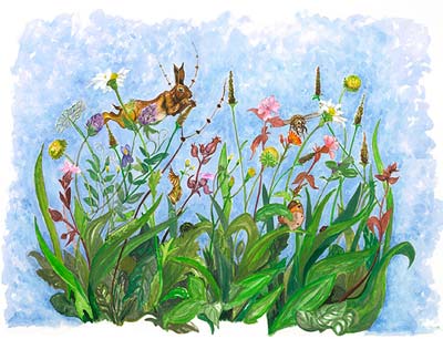 400x306 Meadowmat - Wild Flower Meadow Painting