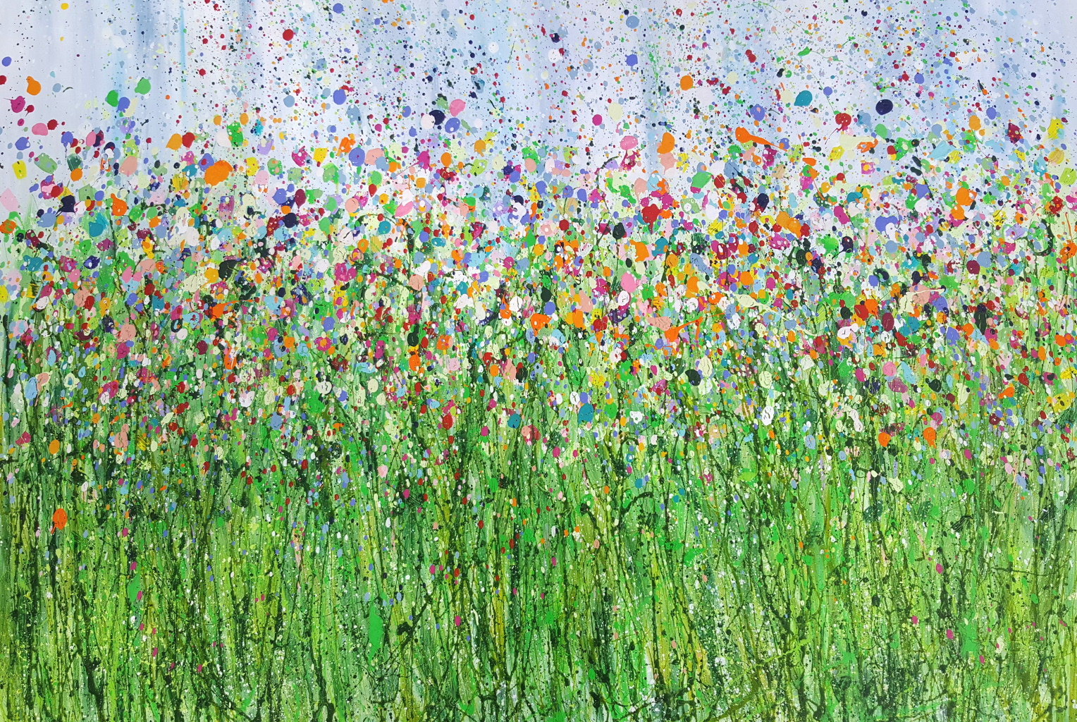 Painted Meadow - Wild Flower Meadow Painting. 