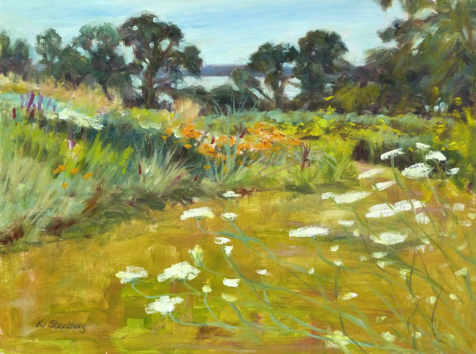 1600x1189 Kim Stenberg's Painting Journal Summer Wildflower Meadow (Oil - Wild Flower Meadow Painting