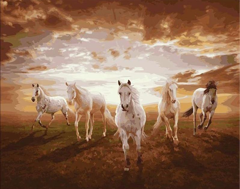 799x630 Wild Horses - Wild Horses Running Painting