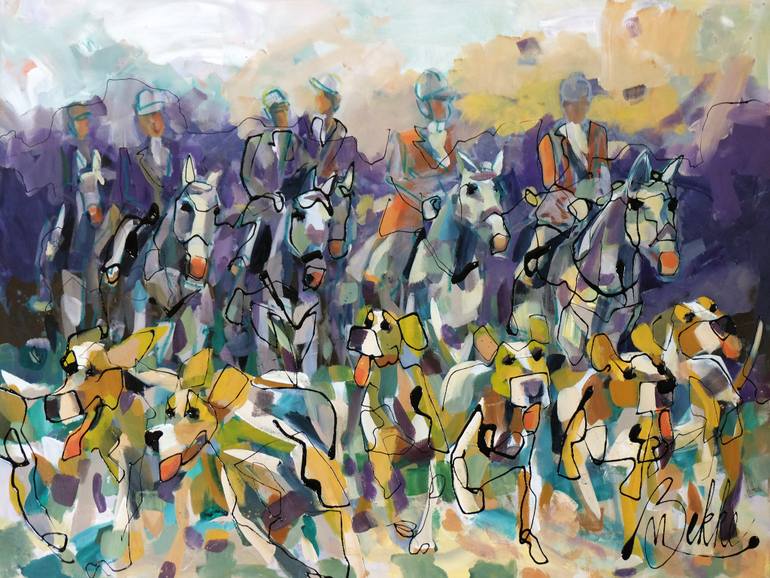 770x578 Saatchi Art Wild Hunt Painting By Marieke Bekke - Wild Hunt Painting