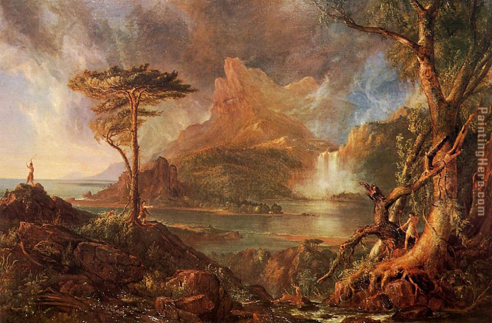 980x644 Thomas Cole A Wild Scene Art Painting For Sale - Wild Painting