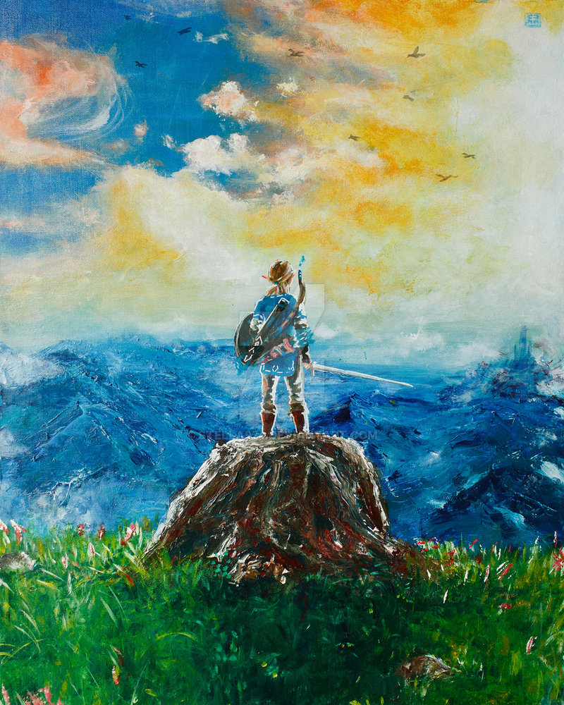 800x1000 Zelda Breath Of The Wild Painting Fanart By Stella974 - Wild Painting