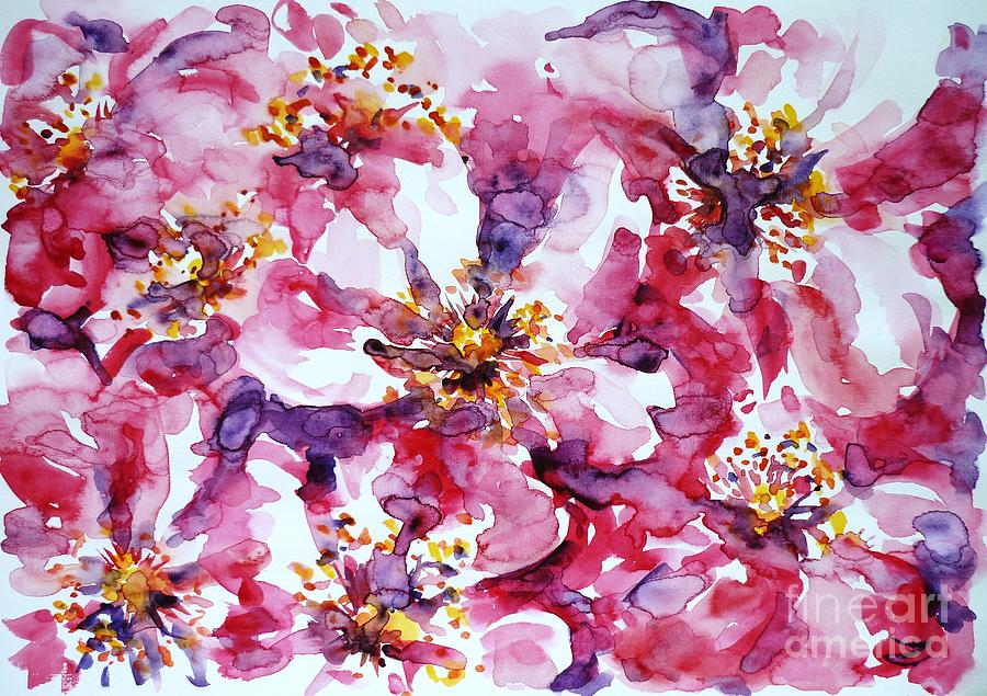 900x635 Wild Rose Painting By Zaira Dzhaubaeva - Wild Rose Painting