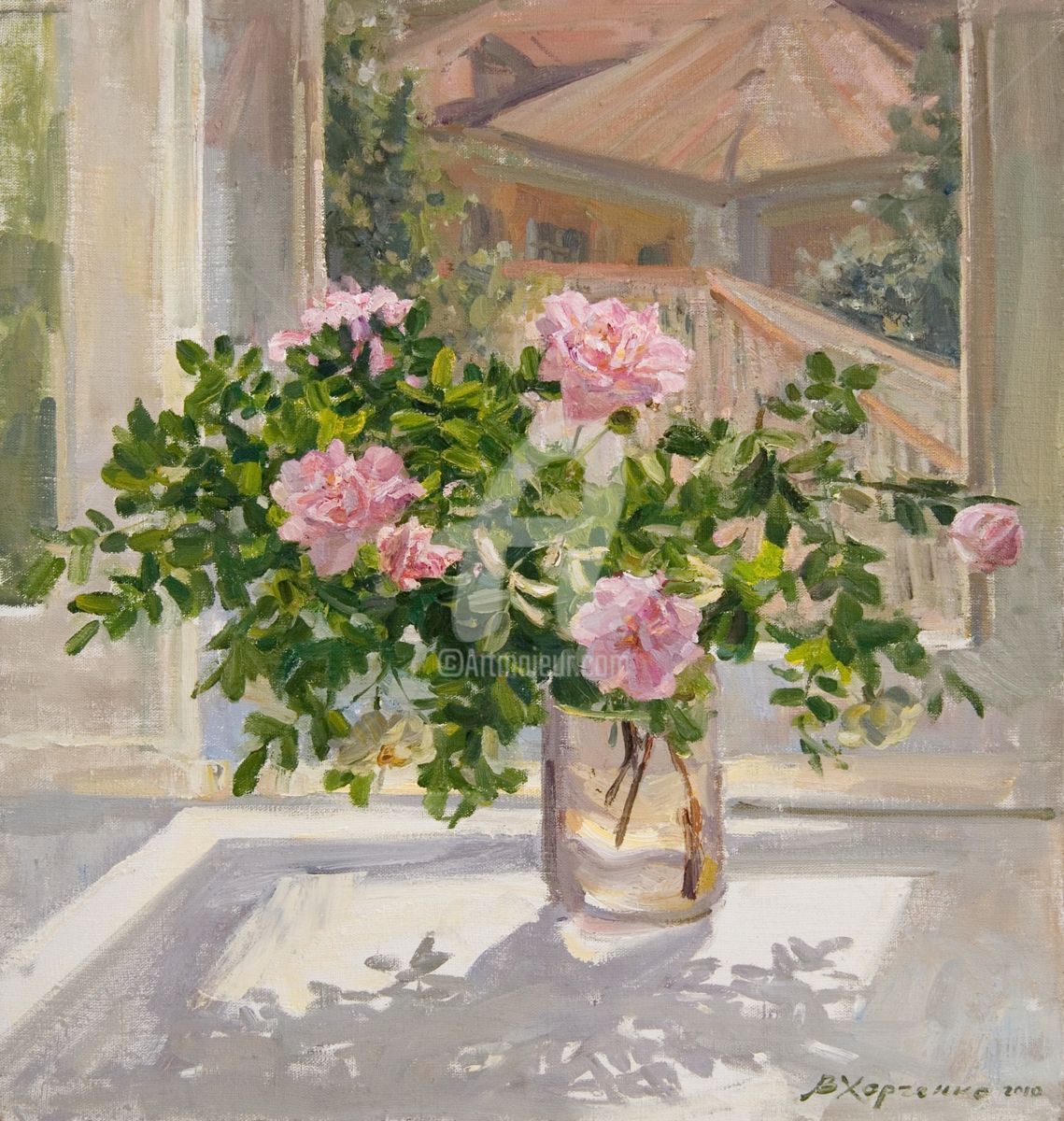 1139x1200 Wild Rose (Victoria Kharchenko) - Wild Rose Painting