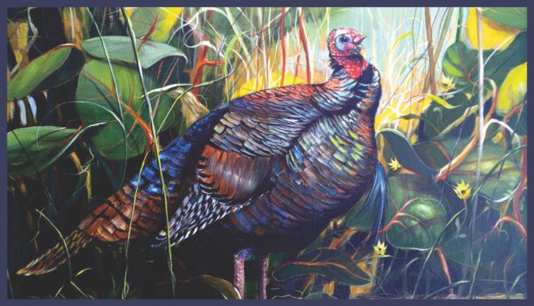 770x442 Saatchi Art Osceola Wild Turkey Acrylic Painting Done On Site - Wild Turkey Painting