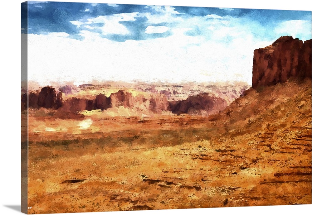 1000x690 Monument Valley Arizona, Wild West Painting Series Wall Art - Wild West Painting