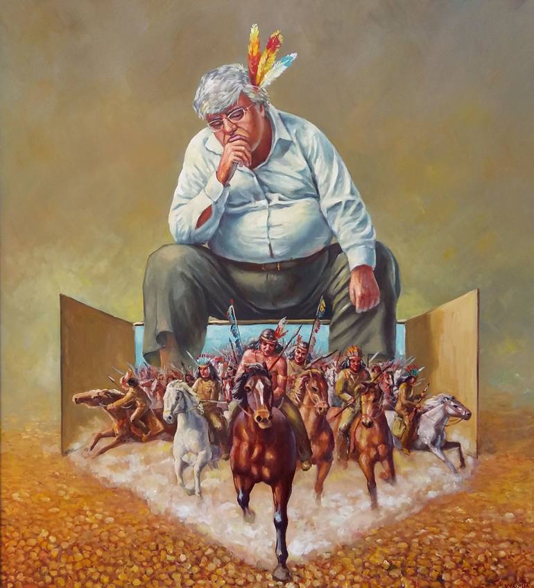 770x848 Saatchi Art Wild,wild West Painting By Vilijus Vaisvila - Wild West Painting