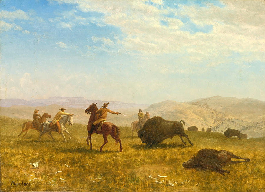 900x653 The Wild West Painting By Albert Bierstadt - Wild West Painting