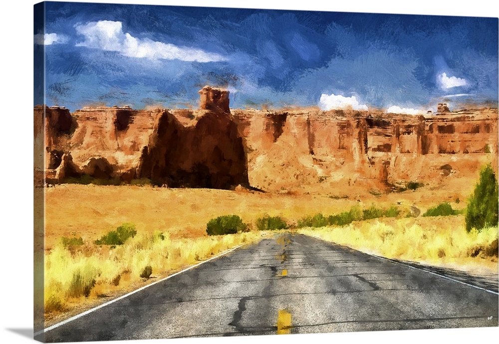 1000x690 Way West, Wild West Painting Series Wall Art, Canvas Prints - Wild West Painting