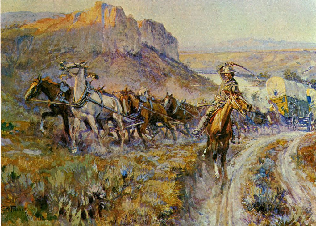 1024x731 Wild West Paintings 1912 Charles M Russell Painting Wild West - Wild West Painting