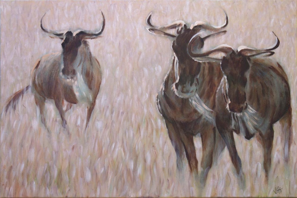 1000x666 Vitti - Wildebeest Painting