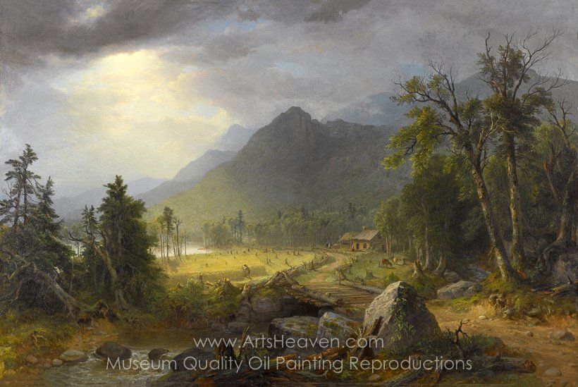 820x549 Reproduction Painting Asher Brown Durand First Harvest - Wilderness Painting