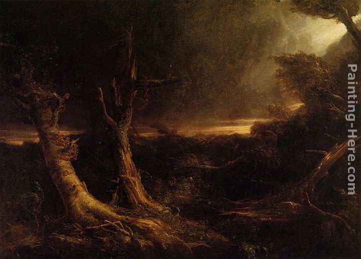 720x516 Thomas Cole A Tornado In The Wilderness Painting Anysize 50% Off - Wilderness Painting