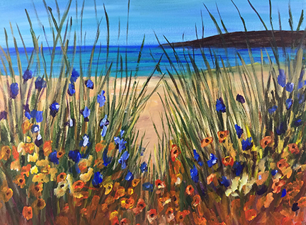 432x318 Wine Amp Paint Night, Wildflowers - Wildflower Painting