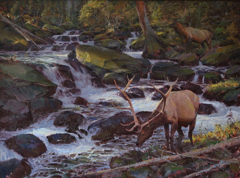 1000x742 Painting Wildlife In To A Scene - Wildlife Painting