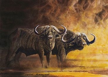366x262 African Wildlife - Wildlife Painting