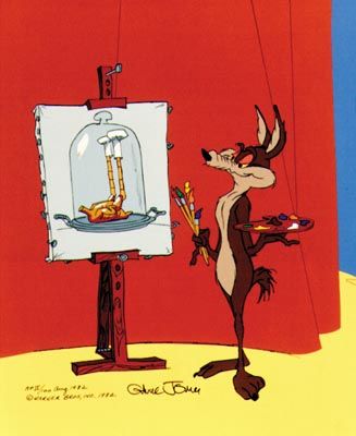 327x400 Wile E Coyote Wile E Coyotte Road Runner Cartoon - Wile E Coyote Painting