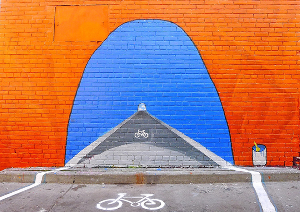 960x679 Wile E. Ford Bike Lane Mural Dandyhorse Magazine - Wile E Coyote Painting