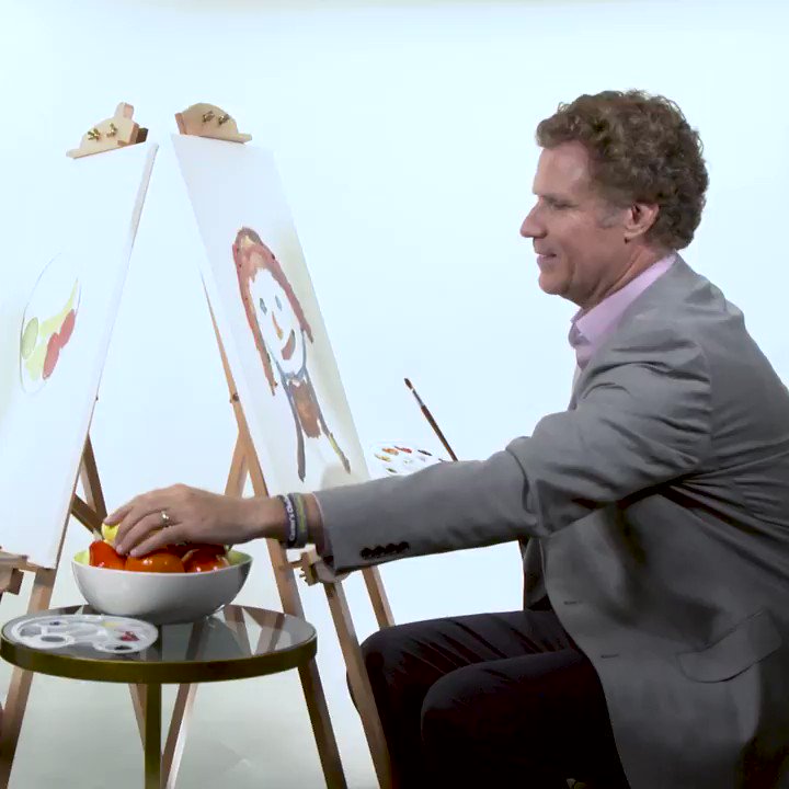 720x720 Will Ferrell And Amy Poehler Painting Each Other'S - Will Ferrell Painting