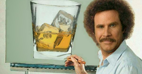 600x315 Breathtaking And Inappropriate Bob Ross Burgundy - Will Ferrell Painting