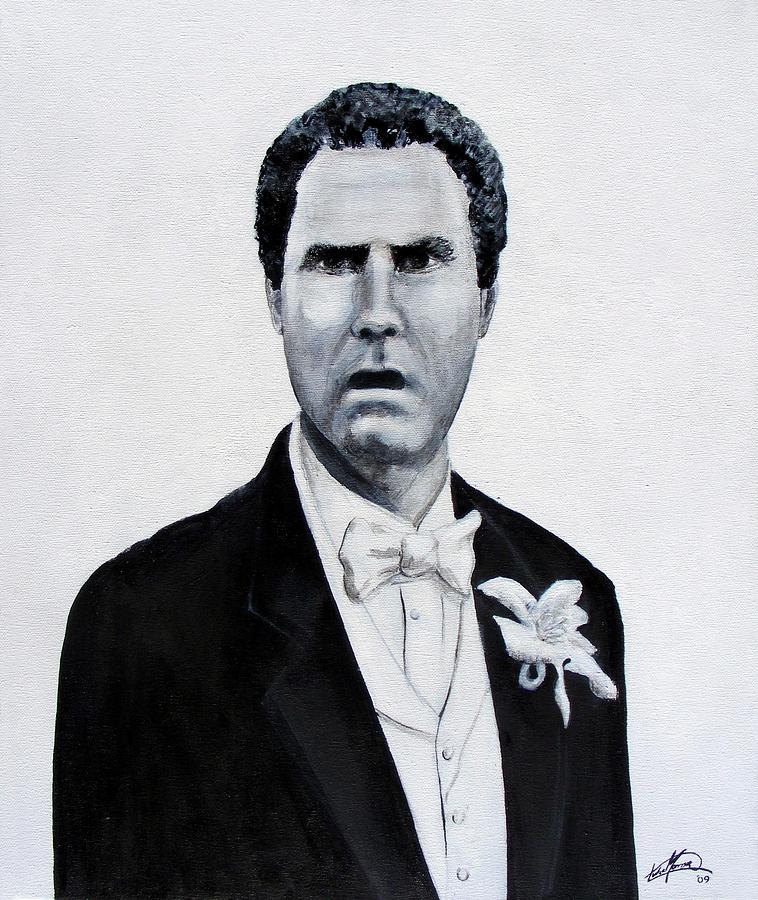 758x900 Frank The Tank Painting By Luke Morrison - Will Ferrell Painting