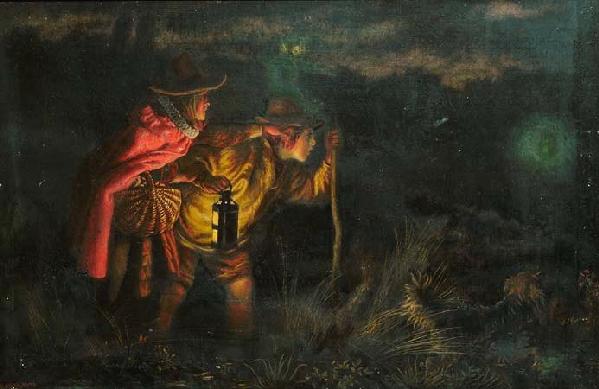 599x389 Will O' The Wisp By Arthur Hughes - Will O The Wisp Painting
