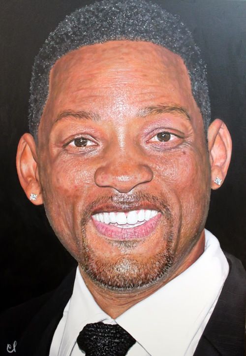 500x723 Hyper Realism Painting Of Will Smith By Adam Walker Parker - Will Smith Painting