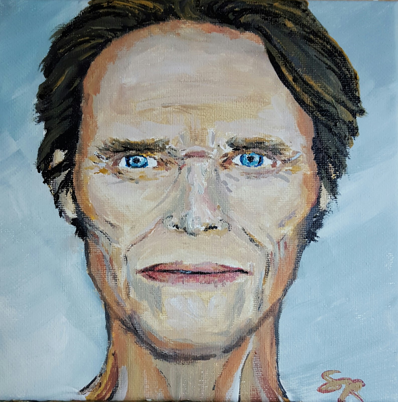 1586x1600 Veni, Vidi, Painty Willem Dafoe - Willem Dafoe Painting