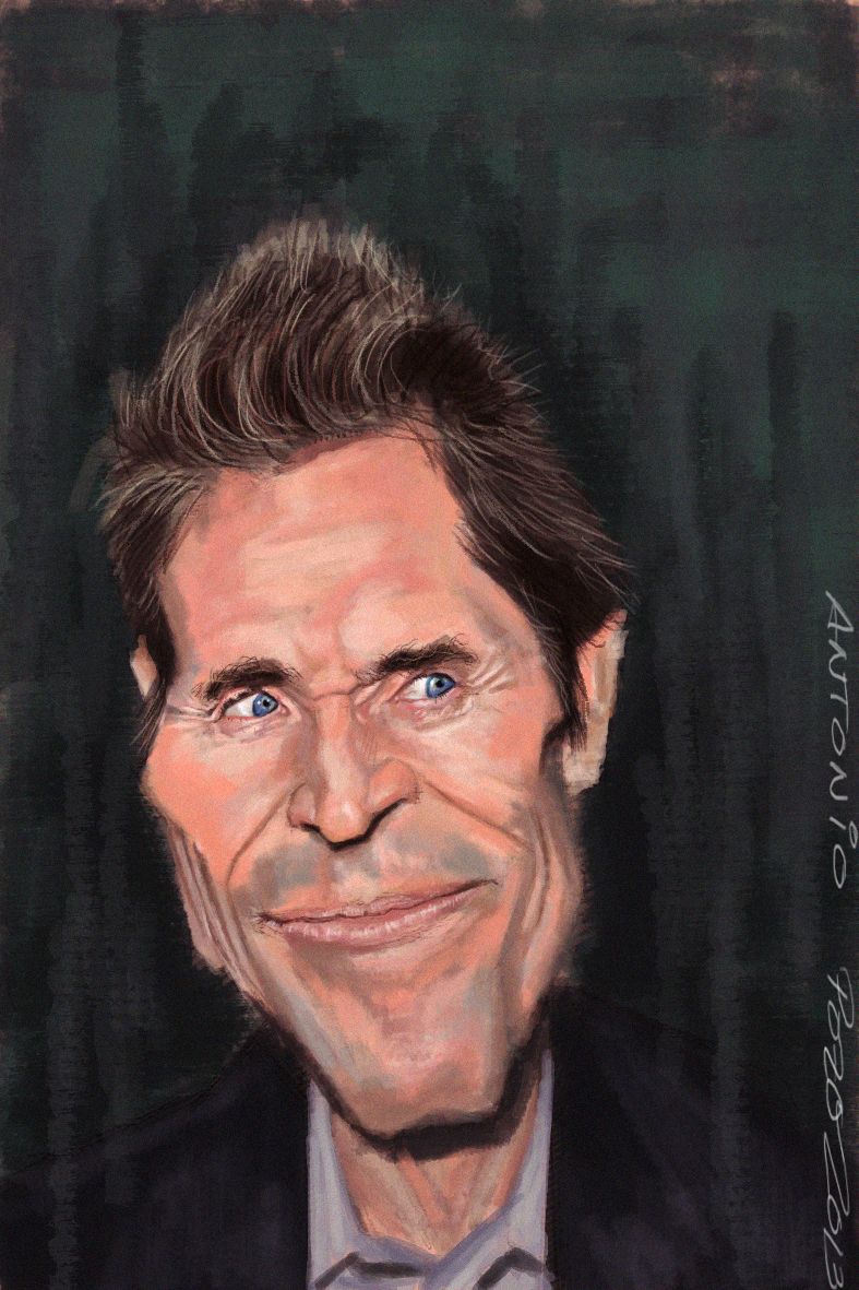 787x1181 Williem Dafoe Caracatures 2 Caricatures, Celebrity - Willem Dafoe Painting