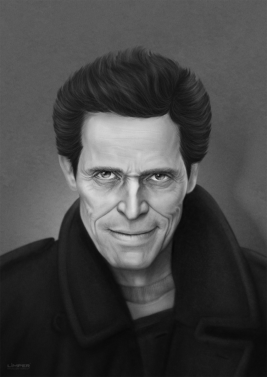 849x1200 Artstation - Willem Dafoe Painting
