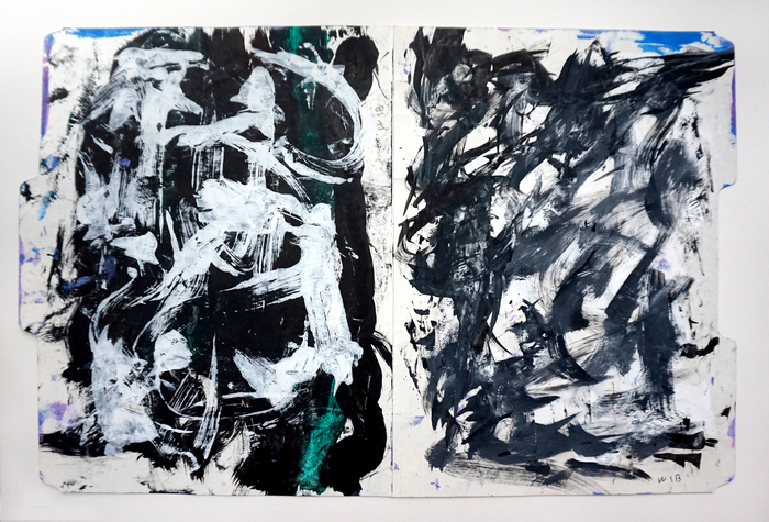 700x475 Paddle8 Untitled - William S Burroughs Painting