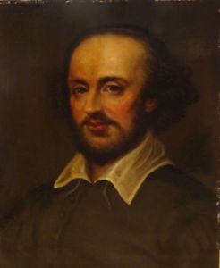 246x300 Fine Large Portrait Of 17th Century William Shakespeare Antique - William Shakespeare Painting
