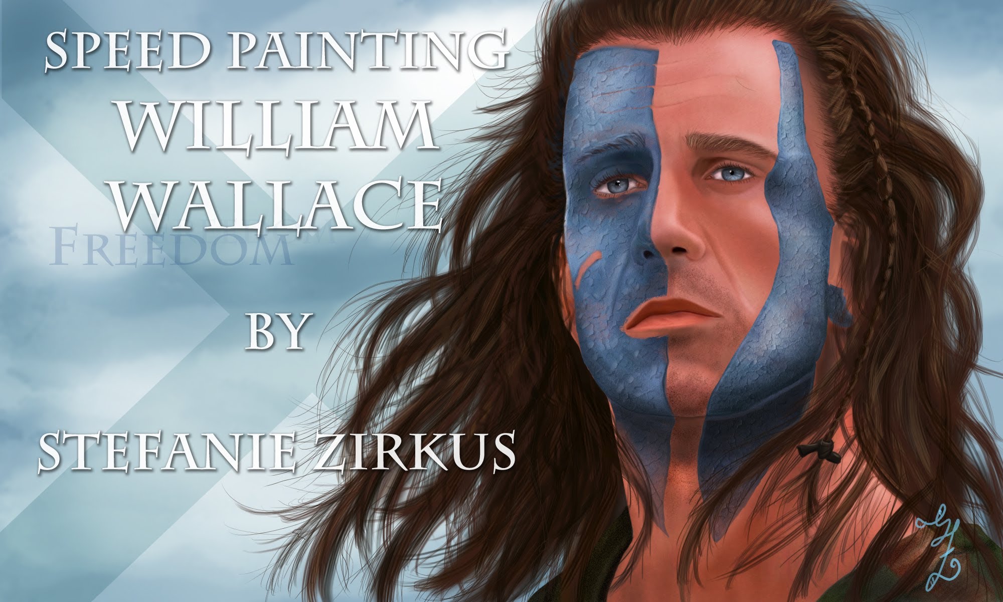2000x1200 Speed Painting - William Wallace Painting