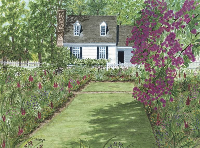 770x572 Saatchi Art Taliaferro Cole Garden, Williamsburg Va Painting By - Williamsburg Painting