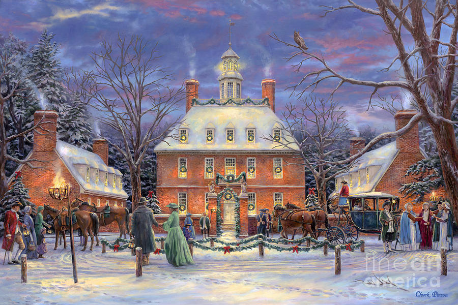 900x600 The Governor's Party Painting By Chuck Pinson - Williamsburg Painting