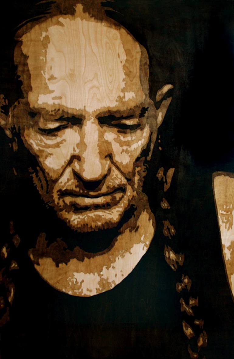 770x1180 Saatchi Art Willie Nelson Painting By Justin Herber - Willie Nelson Painting