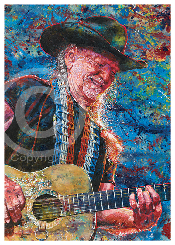 576x806 Tom Nollnelson, Willie - Willie Nelson Painting