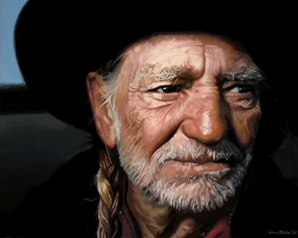 600x480 Willie Nelson By Annableker - Willie Nelson Painting