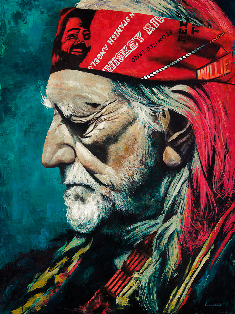 750x1000 Willie Nelson Oil Painting - Willie Nelson Painting