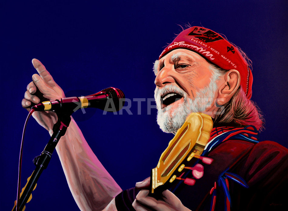 950x696 Willie Nelson Painting Painting Art Prints And Posters By Paul - Willie Nelson Painting