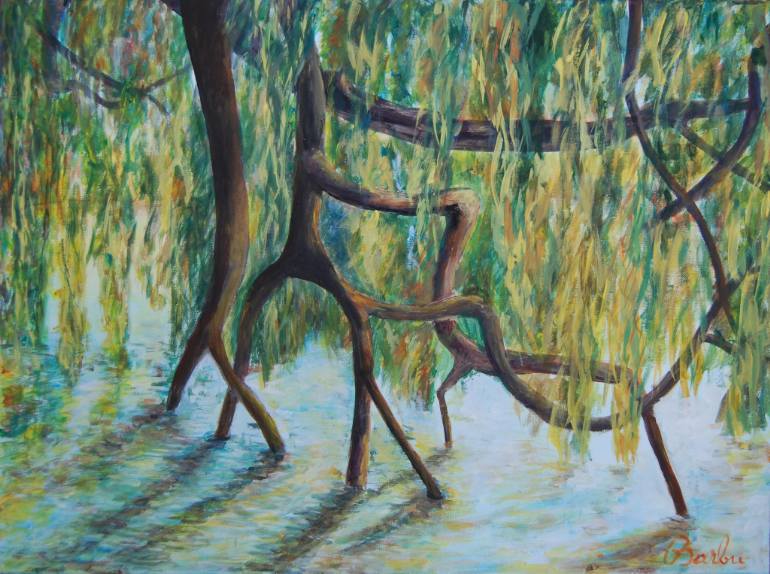 770x574 Saatchi Art Willow Painting By Iuliana Barbu - Willow Painting