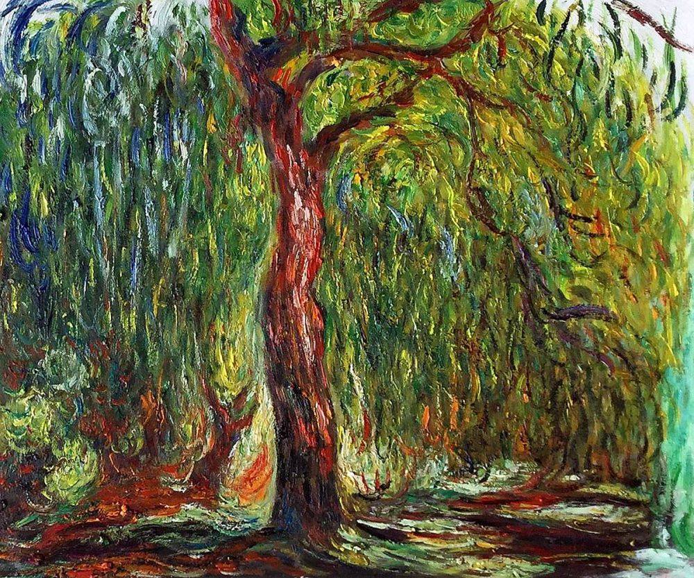 1000x833 Claude Monet, Weeping Willow - Willow Painting