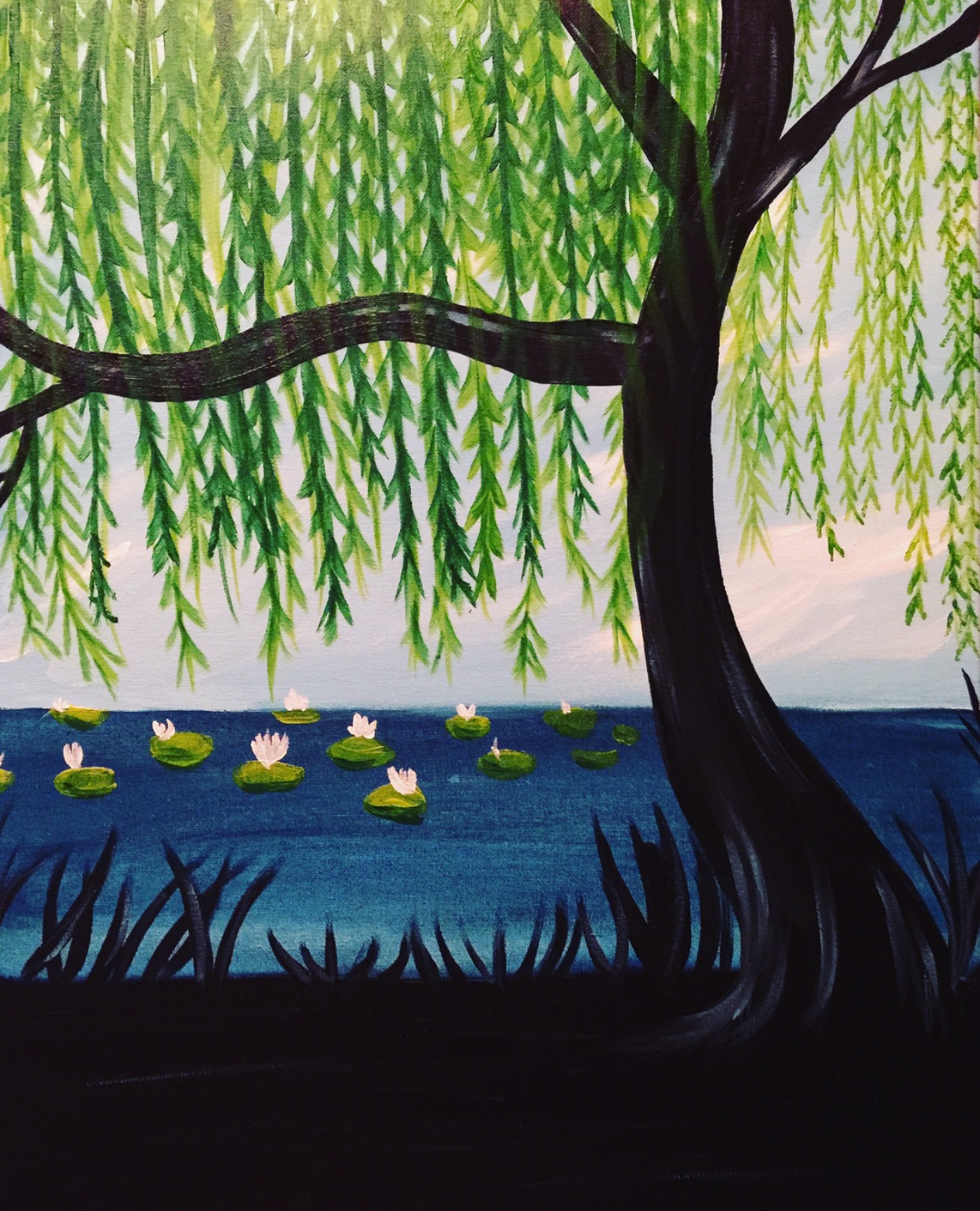 1242x1535 Paint Amp Sip! Peaceful Willow Social Painting Event! - Willow Painting