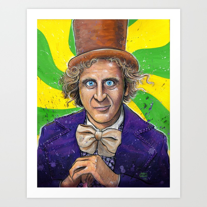 700x700 Willy Wonka! Art Print By Artofcm Society6 - Willy Wonka Painting