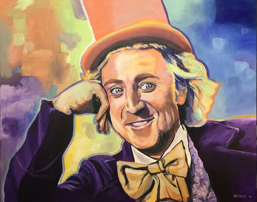900x709 Willy Wonka Painting By Tony Seegers - Willy Wonka Painting