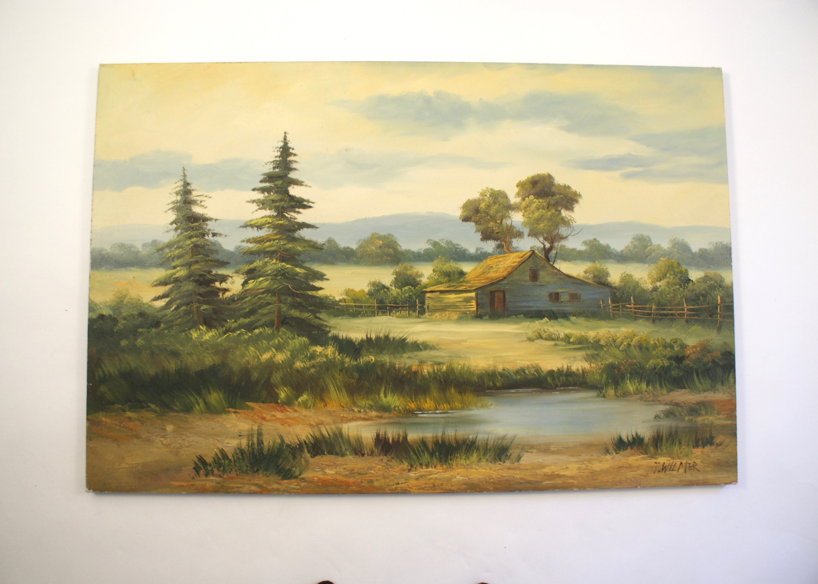 2710x1936 T. Wilmer Oil On Canvas Landscape Painting Ebth - Wilmer Painting