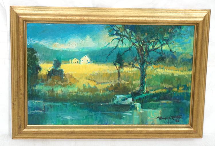 750x512 Wilmer Richter Impressionist Landscape Painting. - Wilmer Painting