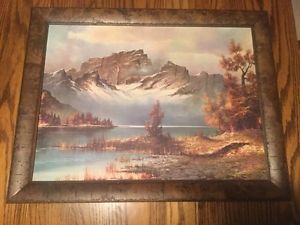 300x225 Wilmer Reproduction Oil Painting 28l X 22h. Mountains Ebay - Wilmer Painting